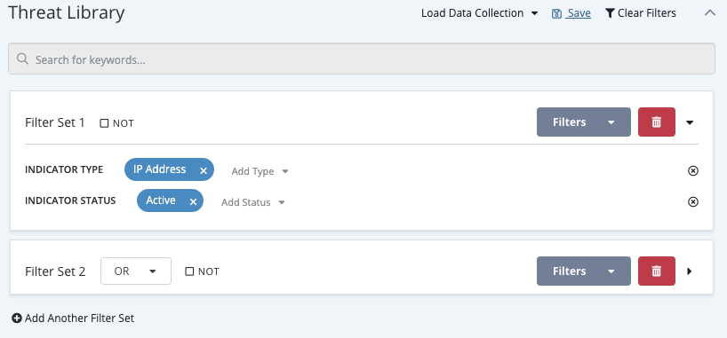 Create new filter set