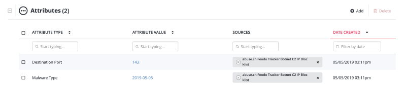 Attributes Pane