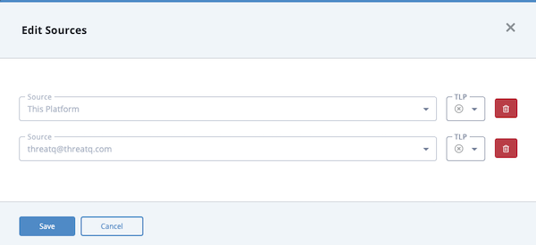 Edit Sources Window