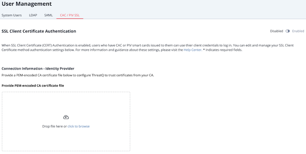 CAC/PIV SSL Tab