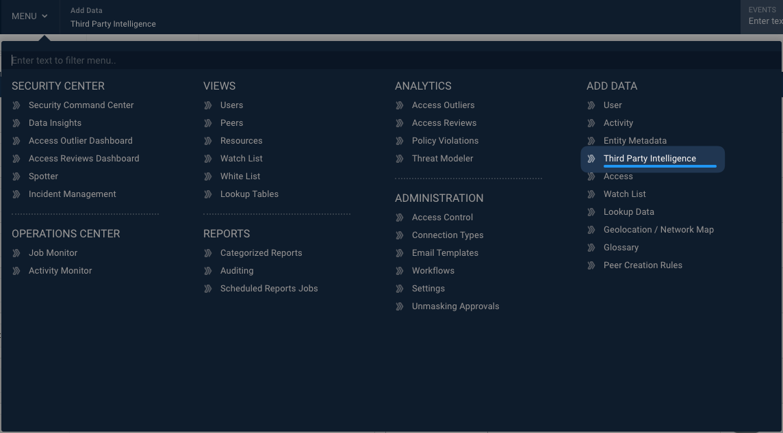 Select Third Party Intelligence