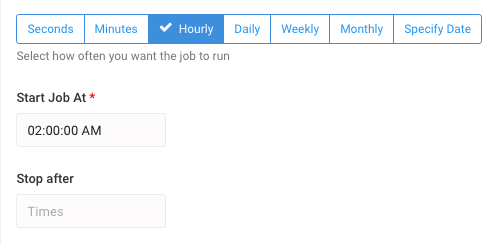 Select Run Frequency